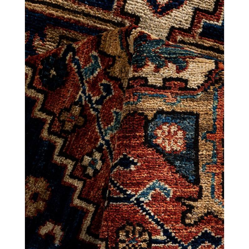 Serapi One-of-a-Kind Hand-Knotted Runner Rug - Blue, 2' 8" x 11' 11" - 2' 8" x 11' 11"