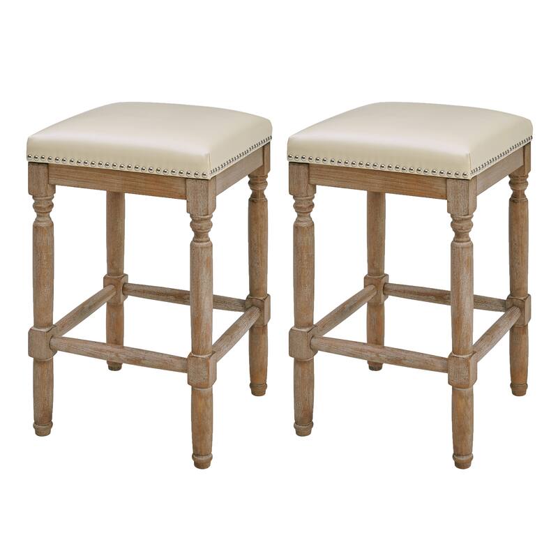 NPD Furniture Ernie Bonded Leather Counter Stool - Beige