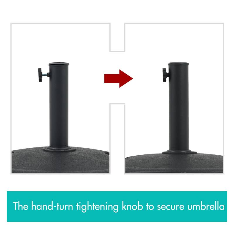 20.5" Round Patio Market Umbrella Base Stand with Wheels