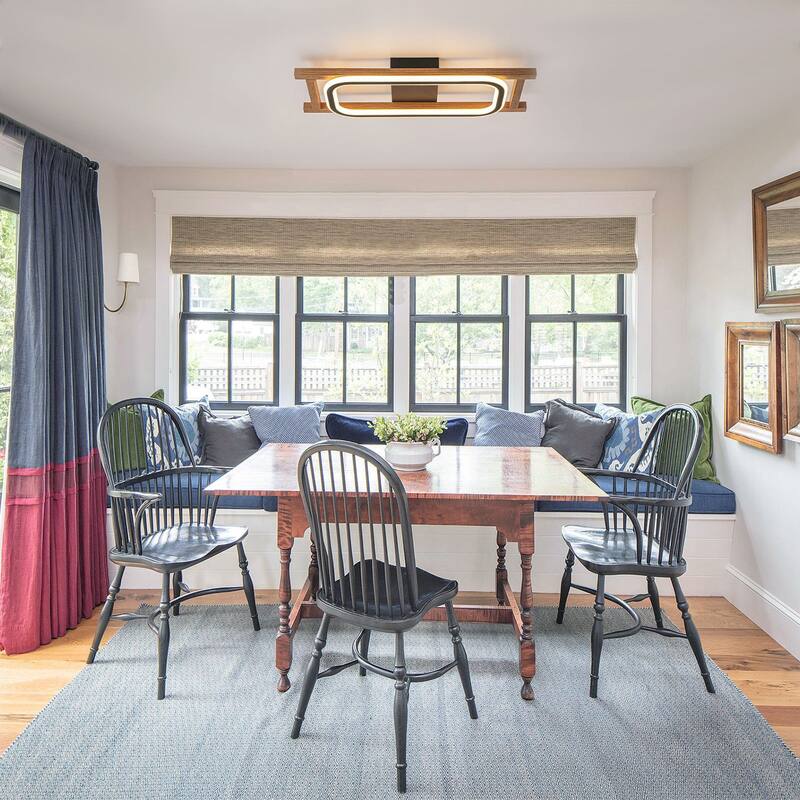 Modern Farmhouse Rectangle LED Semi Flush Mount