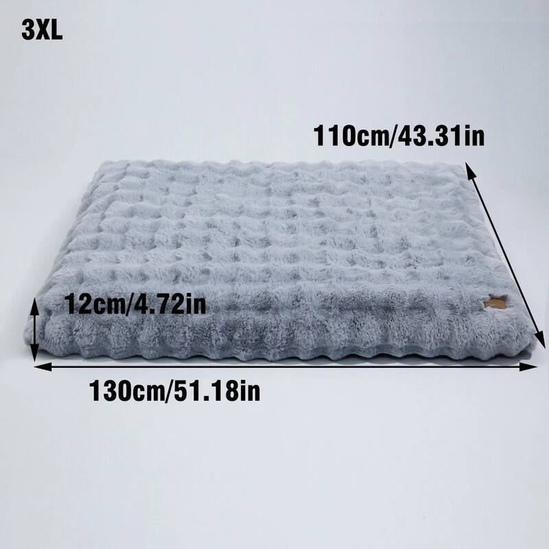 Washable Dog Bed Comfy Fluffy Kennel Pad Anti-Slip Pet Sleeping Mat Dogs Pillow