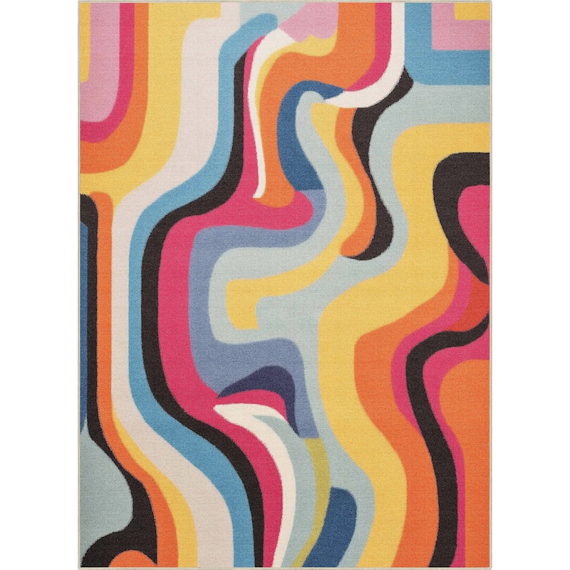 Well Woven Apollo Eternal Modern Abstract Bright Flat-Woven Area Rug