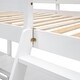 preview thumbnail 28 of 30, Contemporary Wood Twin Size L-Shaped Loft Bed with Ladder and 2 Built-in L-Shaped Desks, 2 Beds in 1, Solid Construction, Gray
