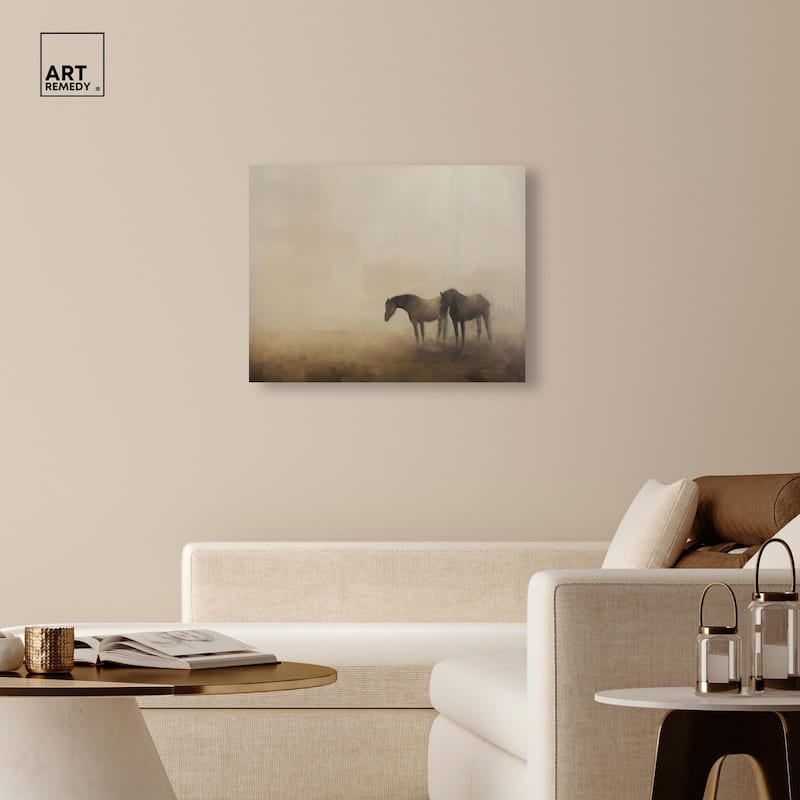 Equine Duo Canvas by Art Remedy, Gallery Wrapped