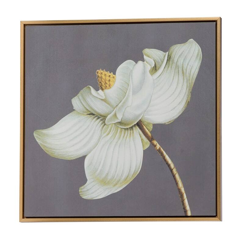 Modern White and Gold Botanical Wall Decor with Pine, for Living Room Dining Room Bedroom Hallway Set of 4