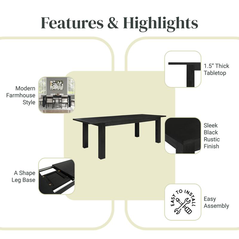 NPD Furniture Bedford Butterfly Dining Table with 20 Inch Extension