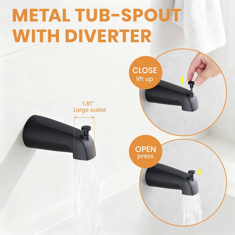 8-Inch Brushed Wall-Mounted Shower System with Rainfall Showerhead and Zinc Alloy Handle