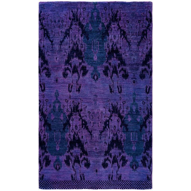 Overdyed One-of-a-Kind Hand-Knotted Area Rug - Purple - 4' 5" x 7' 5"