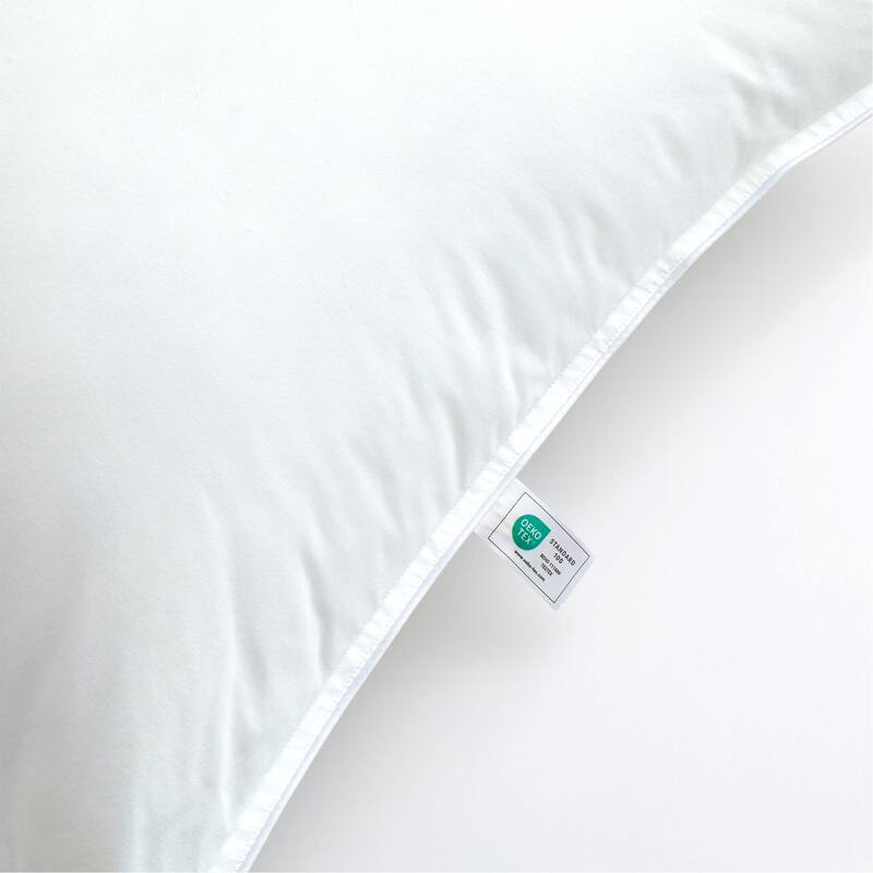 Set of 2 Premium Down Alternative Bed Pillows with 100% Breathable Cotton Cover