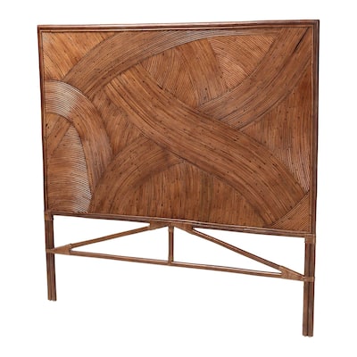 Elettra Bohemian Dark Brown Rattan Standalone Headboard