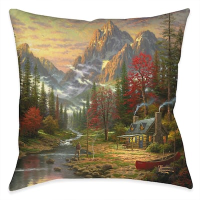 Thomas Kinkade The Good Life Indoor Decorative Pillow by Laural Home
