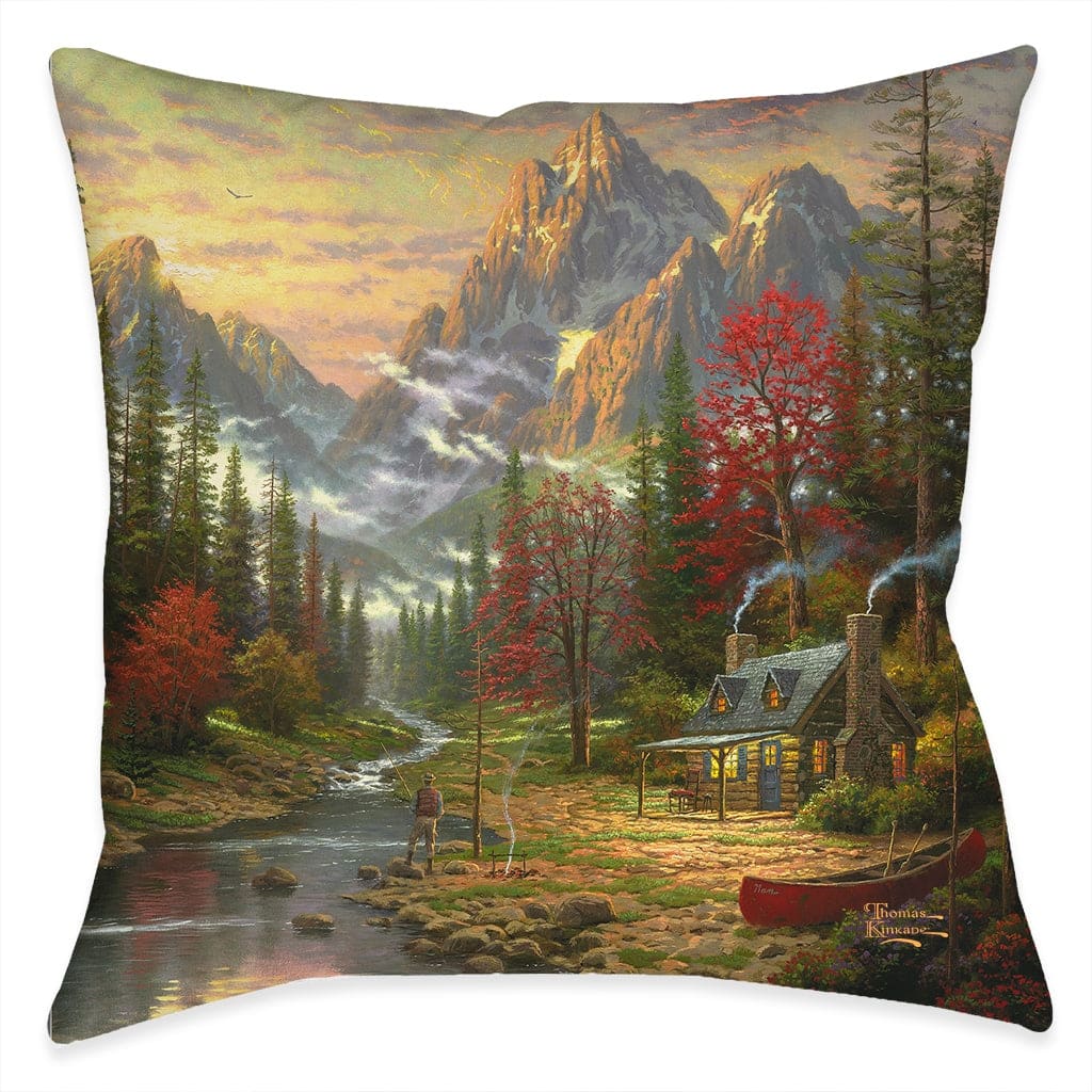 Thomas Kinkade The Good Life Indoor Decorative Pillow by Laural Home