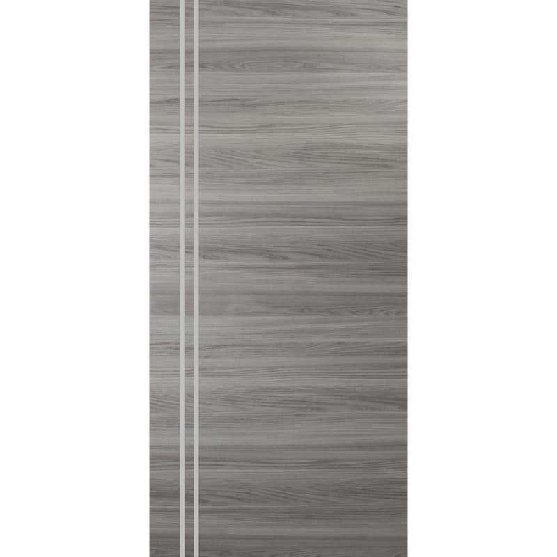 Slab Barn Door Panel 18 x 80 Planum 0310 Ginger Ash with Sturdy Finished - Grey - 36" x 84"