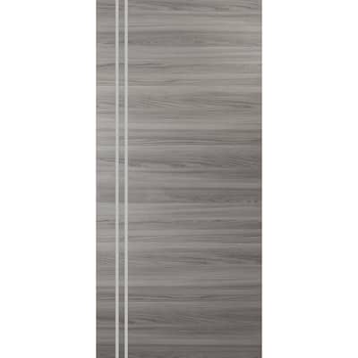 Slab Barn Door Panel 18 x 80 Planum 0310 Ginger Ash with Sturdy Finished