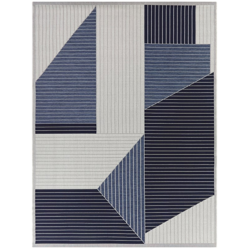 Ernesto Modern Striped Indoor/Outdoor Area Rug
