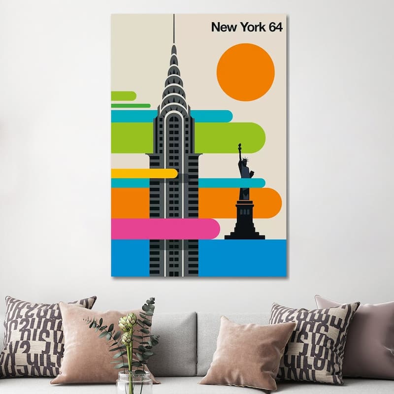 iCanvas "New York 64" by Bo Lundberg Canvas Print