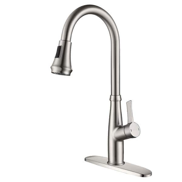 Pull Down Touch Bar Single Handle Kitchen Faucet With Side Spray Overstock 31641561