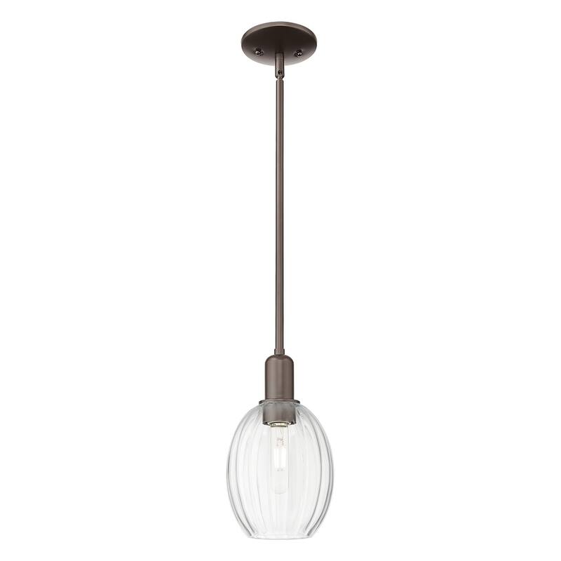 Innovations Lighting 716-1S-11-6 Preston Pendant Preston 6" Wide Mini - Oil Rubbed Bronze / Clear