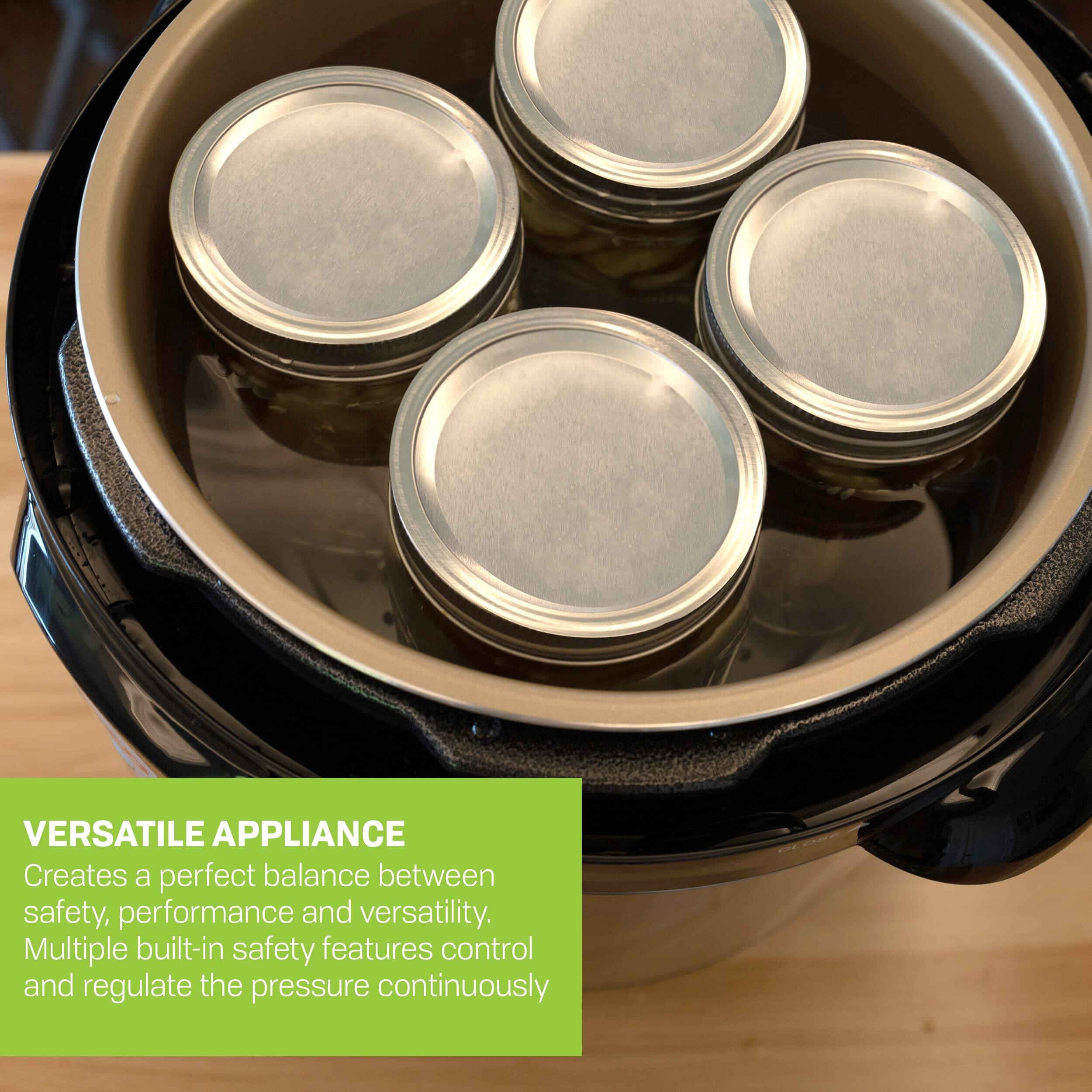 Smart Electric Pressure Cooker and Canner, Stainless Steel, 9.5 Qt Rice