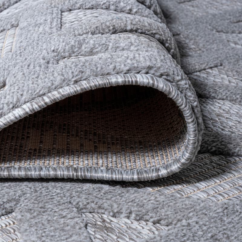 JONATHAN Y Peralta Neutral Geometric Indoor/Outdoor Area Rug
