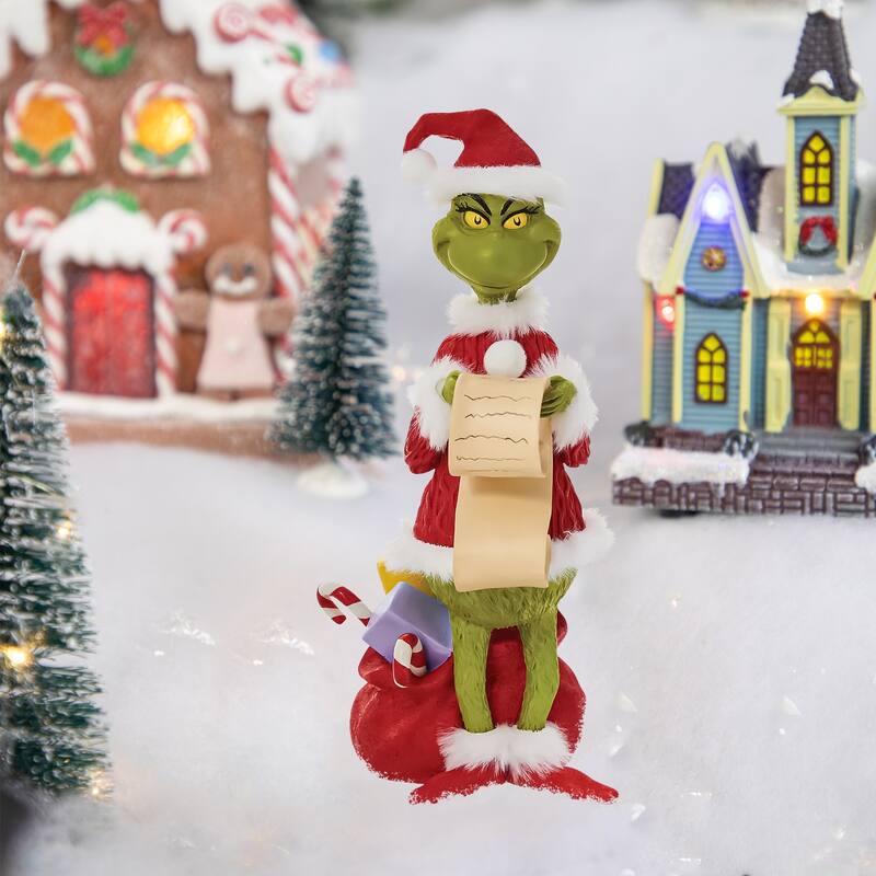 Department 56 Dr Seuss Grinch Checking His List Christmas Figure