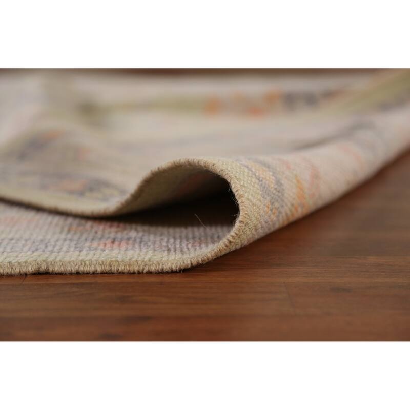 Hand Knotted Oriental 100% Wool Carpet Transitional All-Over Green Oushak Area Rug - 12' 5'' X 8' 10''