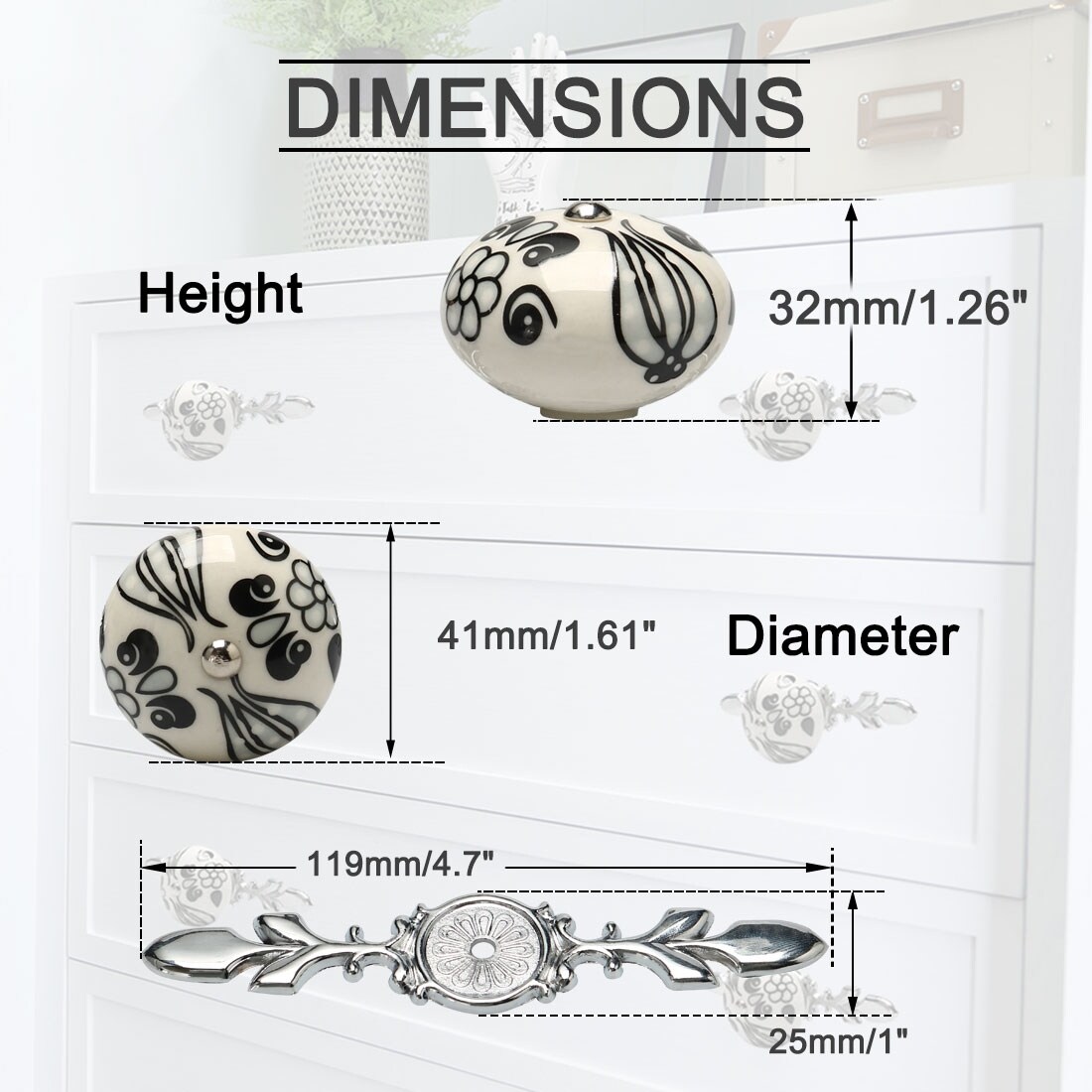 Shop Ceramic Knobs Vintage Knob Drawer Pull Handle Furniture