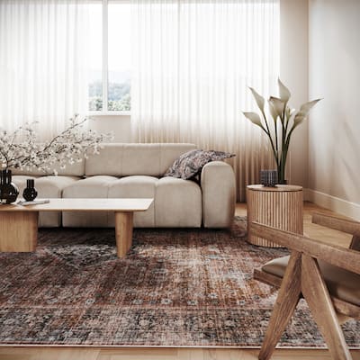 Nuloom Orielle Medallion Traditional Washable Area Rug