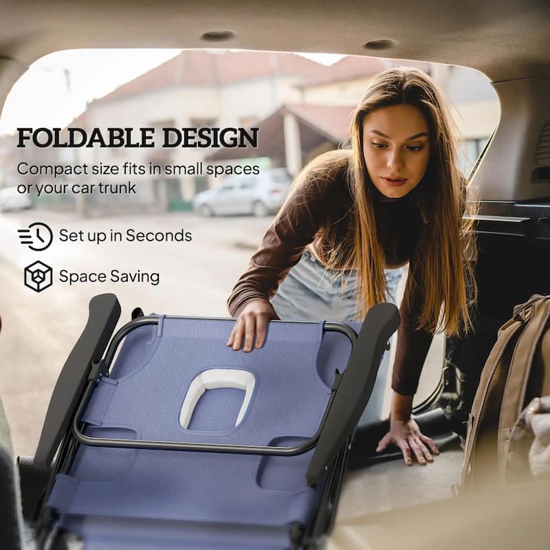 Folding Lounge Chair with Reclining Back