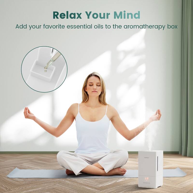 Costway 4L Ultrasonic Humidifier with 2 Mist Levels 12H Timer Sleep - See Details