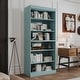 preview thumbnail 194 of 200, 100% Solid Wood 6-Shelf Bookcase with Optional Doors by Palace Imports No Doors - Aqua Blue