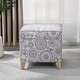 preview thumbnail 102 of 149, Adeco Square Storage Ottoman 17 inch Footstool