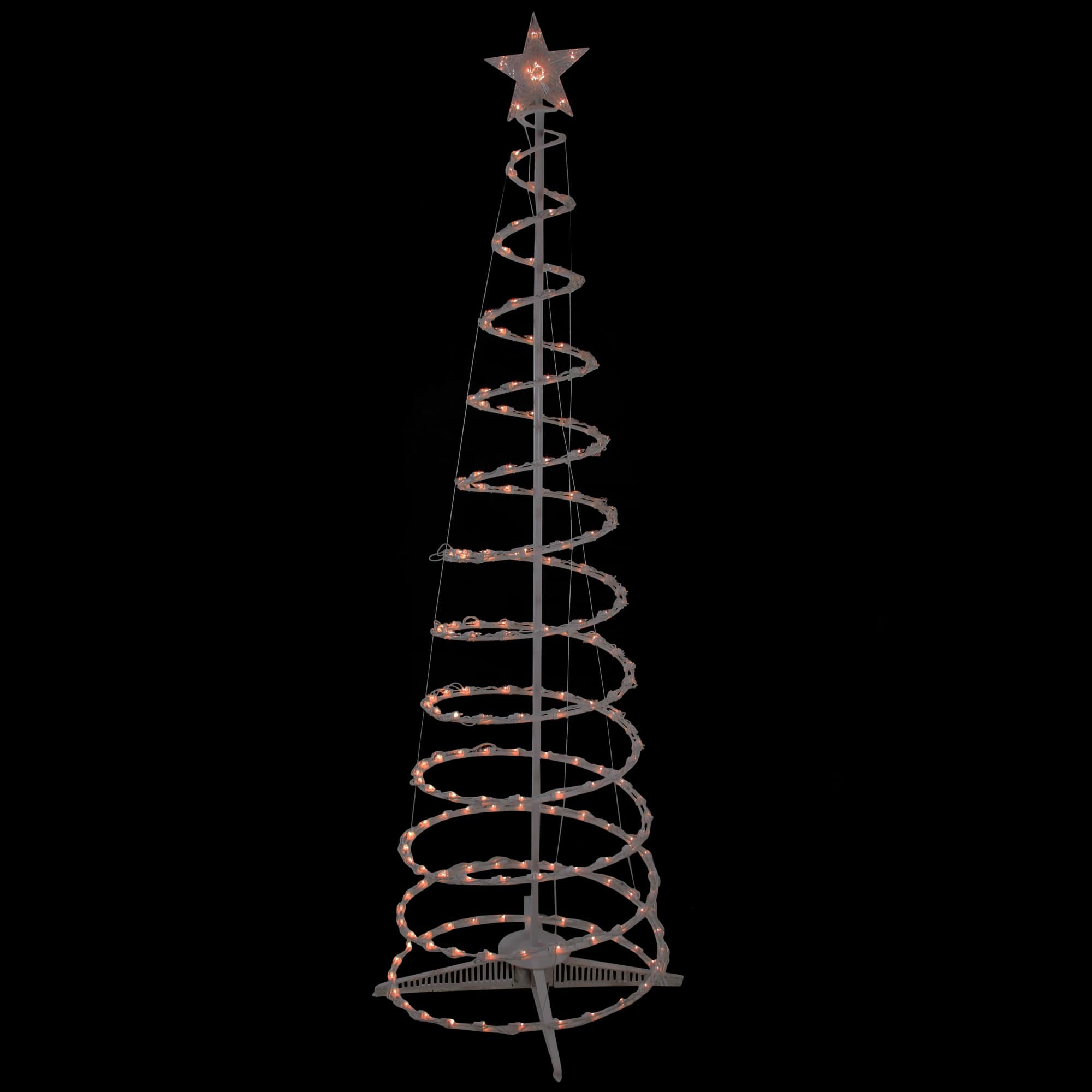 6' Clear Lighted Spiral Cone Tree Outdoor Christmas Decoration - Bed ...