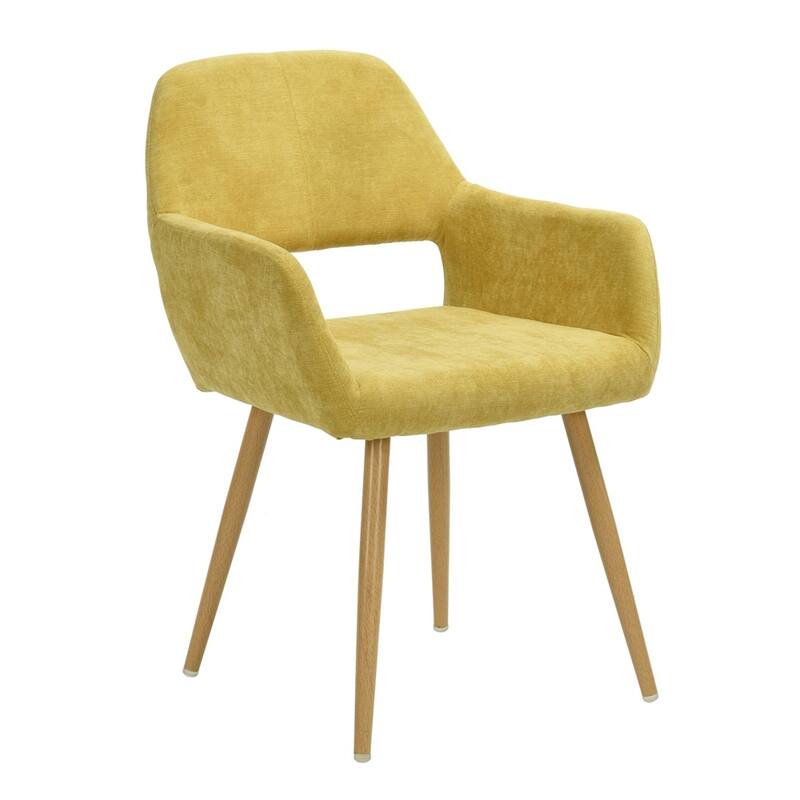 Homy Casa Scandinavian Design Cute Task Accent Office Chair - Yellow/Fabric