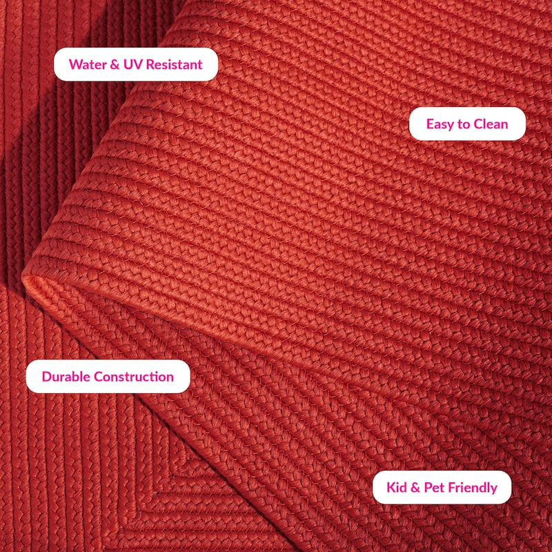 SAFAVIEH Handmade Braided Shabana Casual Lavada Rug - 3' x 5' - Rust