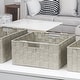 preview thumbnail 12 of 11, Storage Box Woven Basket Bin Container Tote Cube Organizer Shelf Organizer with Built-in Carry Handles