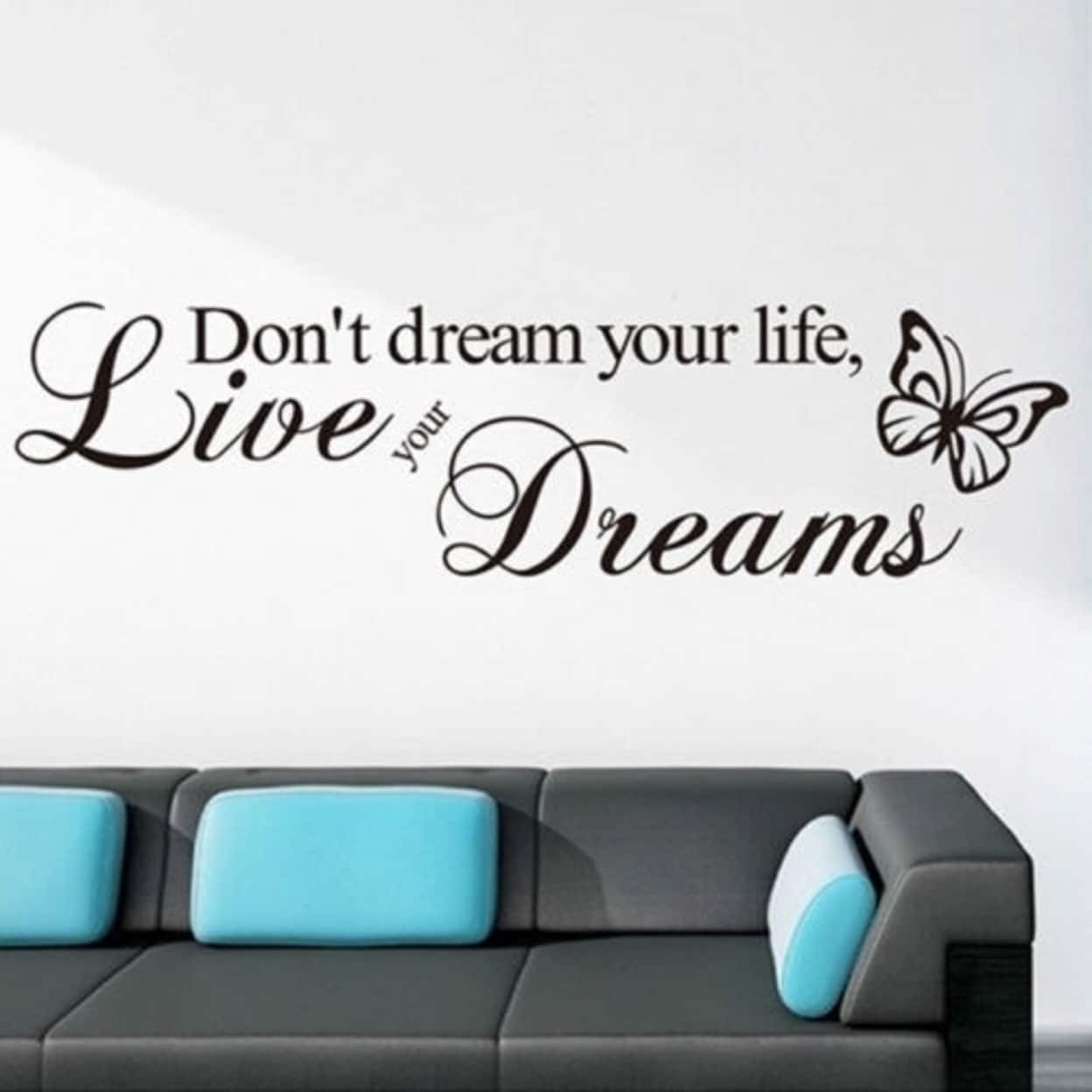 Butterfly vinyl wall decal stickers removable words