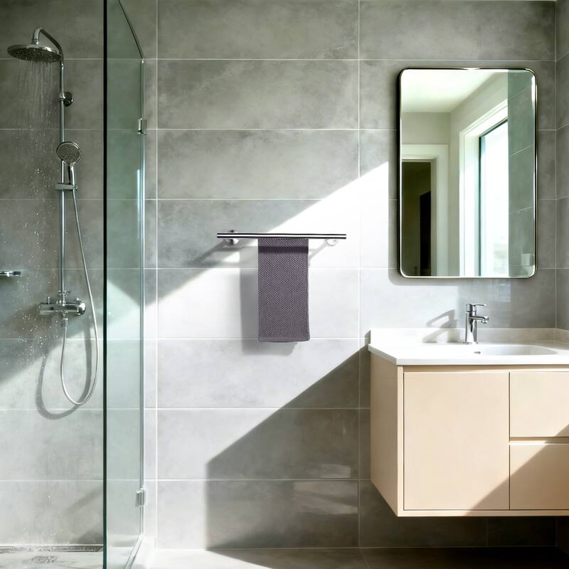 WOWOW Wall Mounted Stainless Steel Double Towel Bar