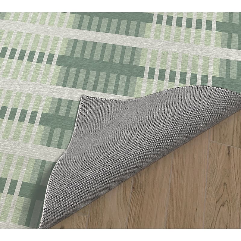 GRAPHIC WEAVE GREEN Kitchen Mat By Becky Bailey - Bed Bath & Beyond ...