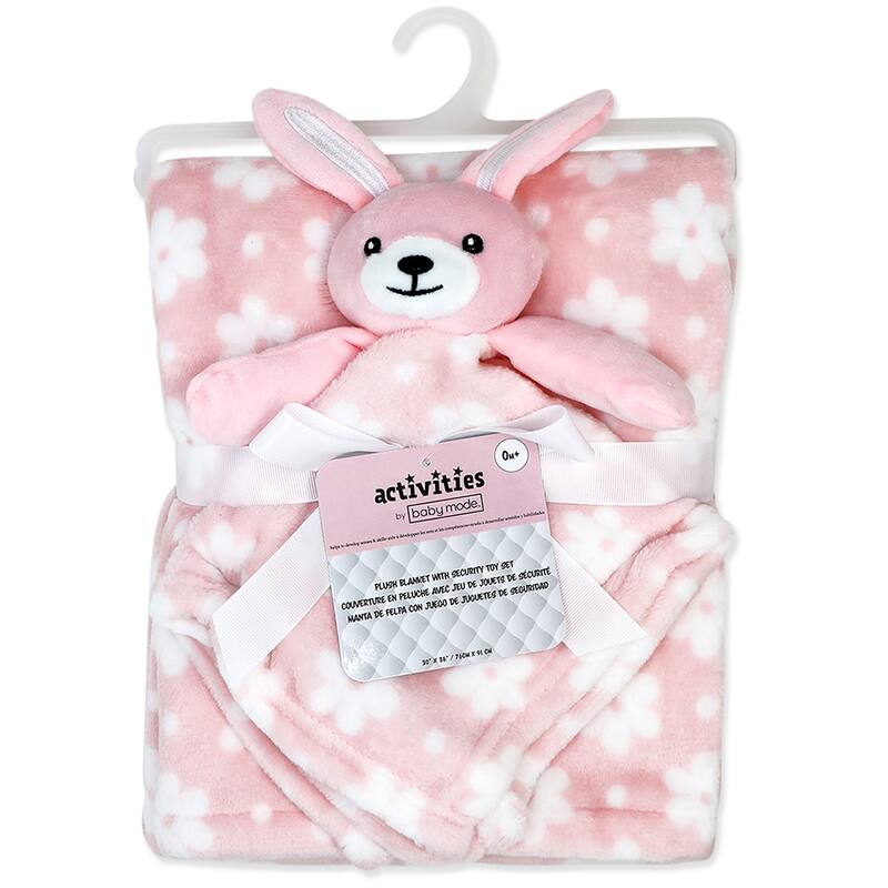 Baby Boys and Baby Girls Plush Blanket with Nunu Lovey Toy