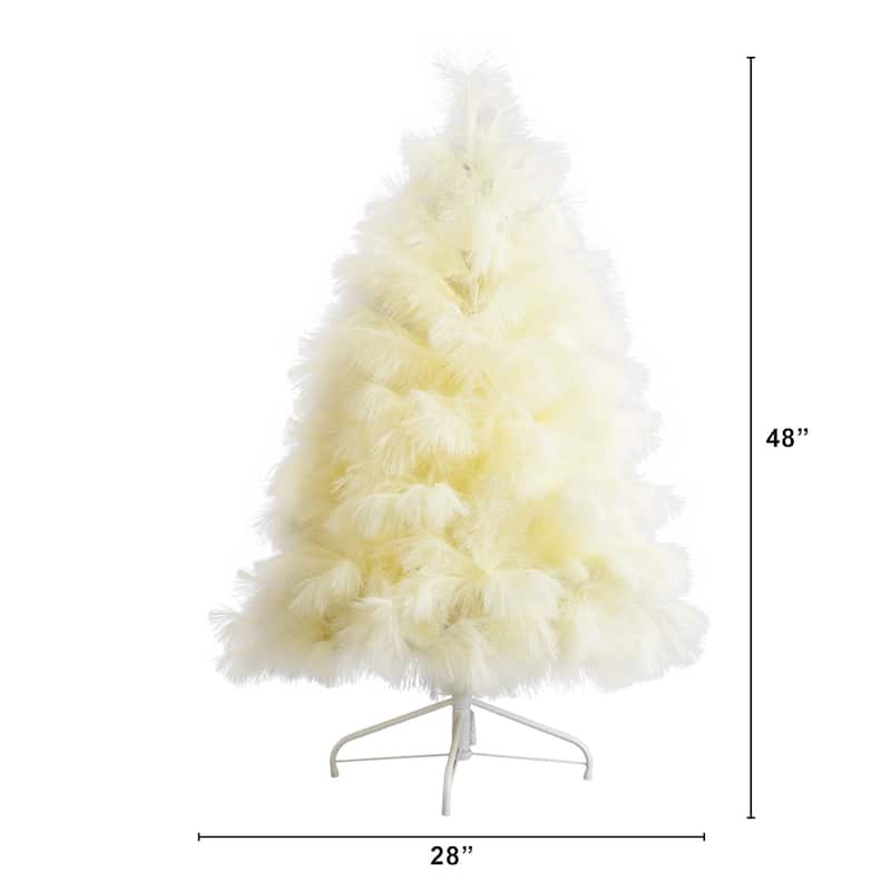 Pampas Grass Artificial Christmas Tree - 4' - White - Unlit