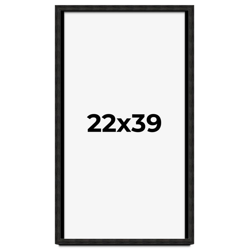 22x39 Shadow Box Black Rustic Barnwood Display Frame | 1.125 Inch