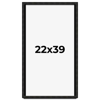 22x39 Shadow Box Black Rustic Barnwood Display Frame | 1.125 Inch