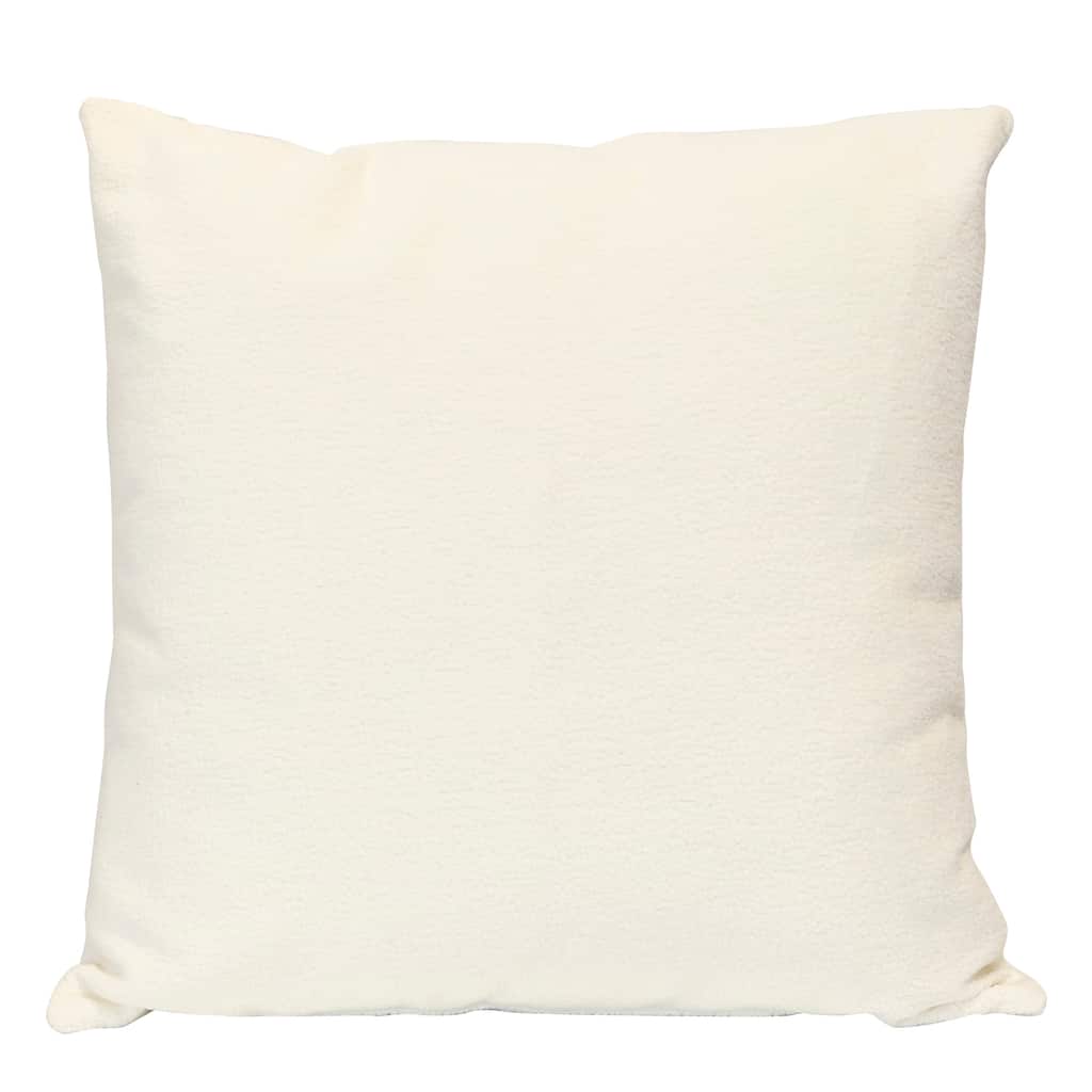 Harp & Finial Armour Whipped Pillow - Down Insert - White