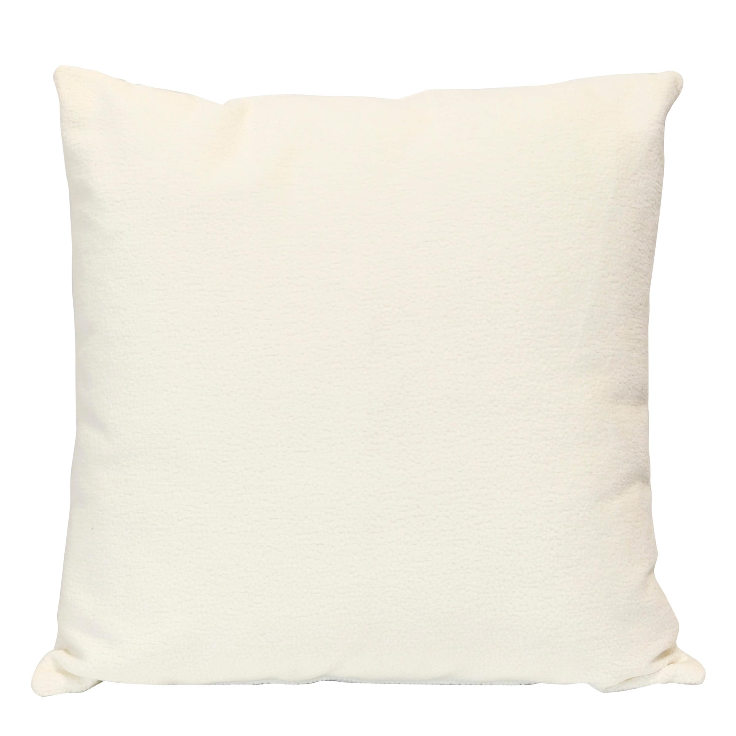 Harp & Finial Armour Whipped Pillow - Down Insert - White