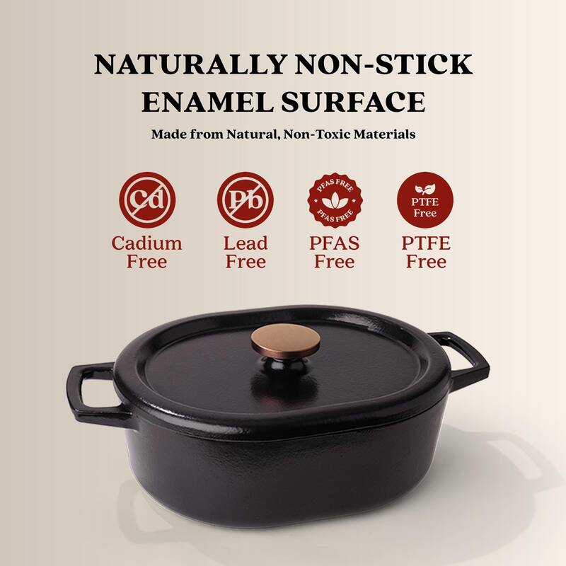 Alva Nori Enameled Cast Iron Dutch Oven w/ Lid Nonstick Enameled Pot