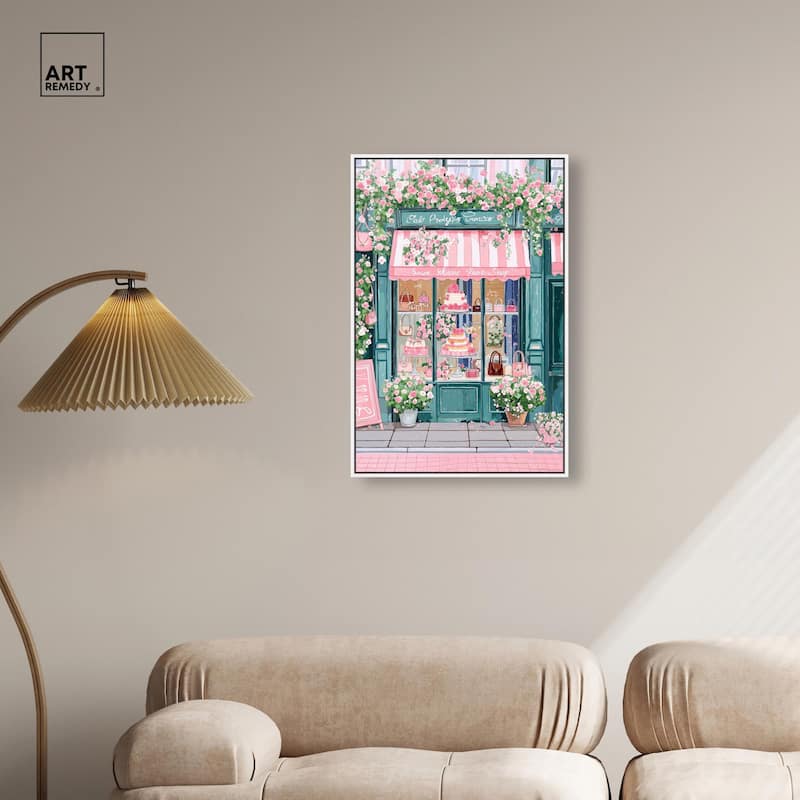 Whimsical Storefront Canvas by Art Remedy