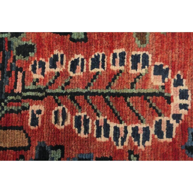 Hand Knotted Oriental 100% Wool Carpet Traditional Floral Oranges & Rust Lilian Runner Rug - 9' 0'' X 3' 3''