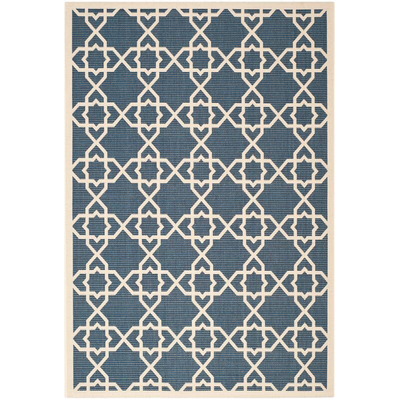 SAFAVIEH Courtyard Hanifa Trellis Indoor/ Outdoor Waterproof Patio Backyard Rug
