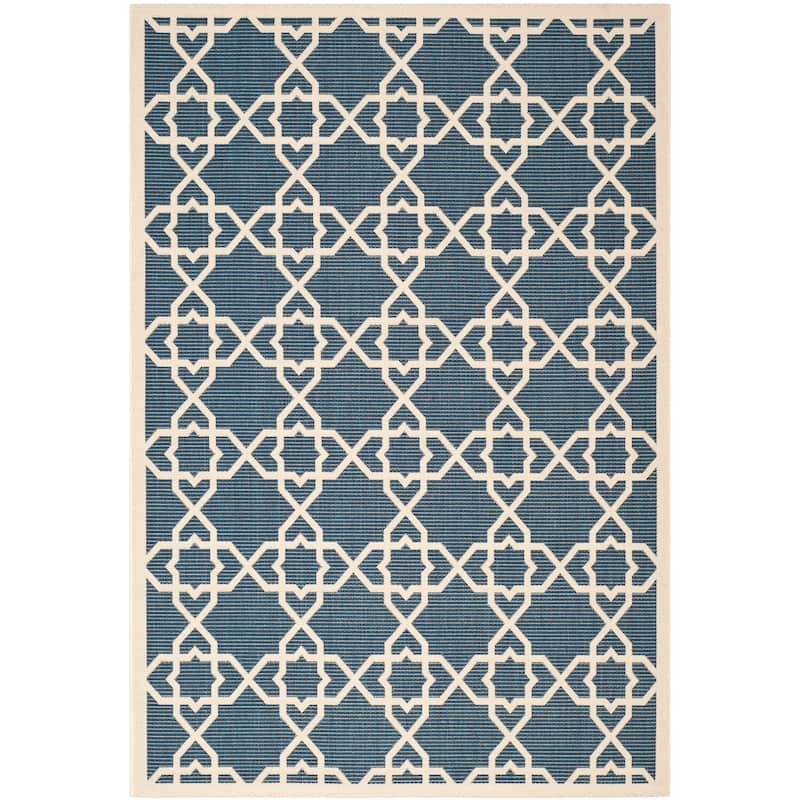 SAFAVIEH Courtyard Lawanda Trellis Indoor/ Outdoor Waterproof Patio Backyard Rug